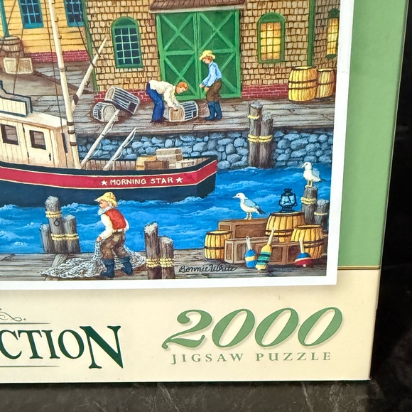BONNIE WHITE SIGNATURE COLLECTION 2000 Piece Jigsaw Puzzle “Seagulls Delight" - Picture 2 of 7